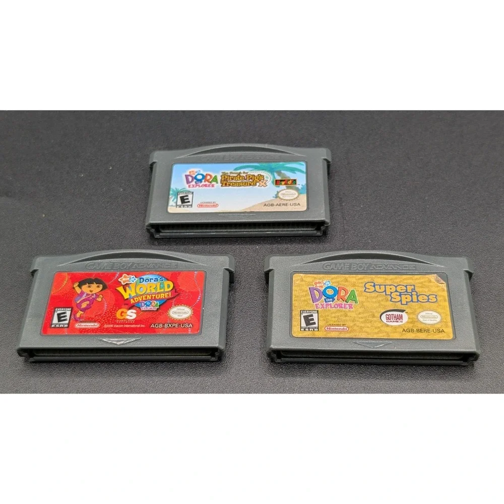 Nintendo GameBoy Advance Game Lot Of 3 (Dora The Explorer Game Series Bundle)